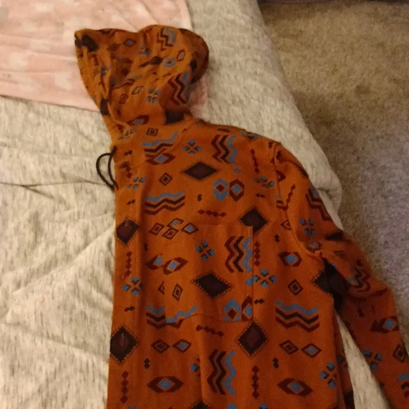 SZ XL - Original Use Button Down Shirt W/Drawstring Hood (Never Worn) - Picture 4 of 4